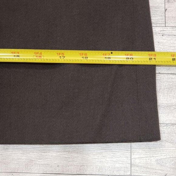 VTG Laurèl by Escada Military Moto Midi Skirt Zipper Split Brown Size 36 US 2/4 - Picture 10 of 12